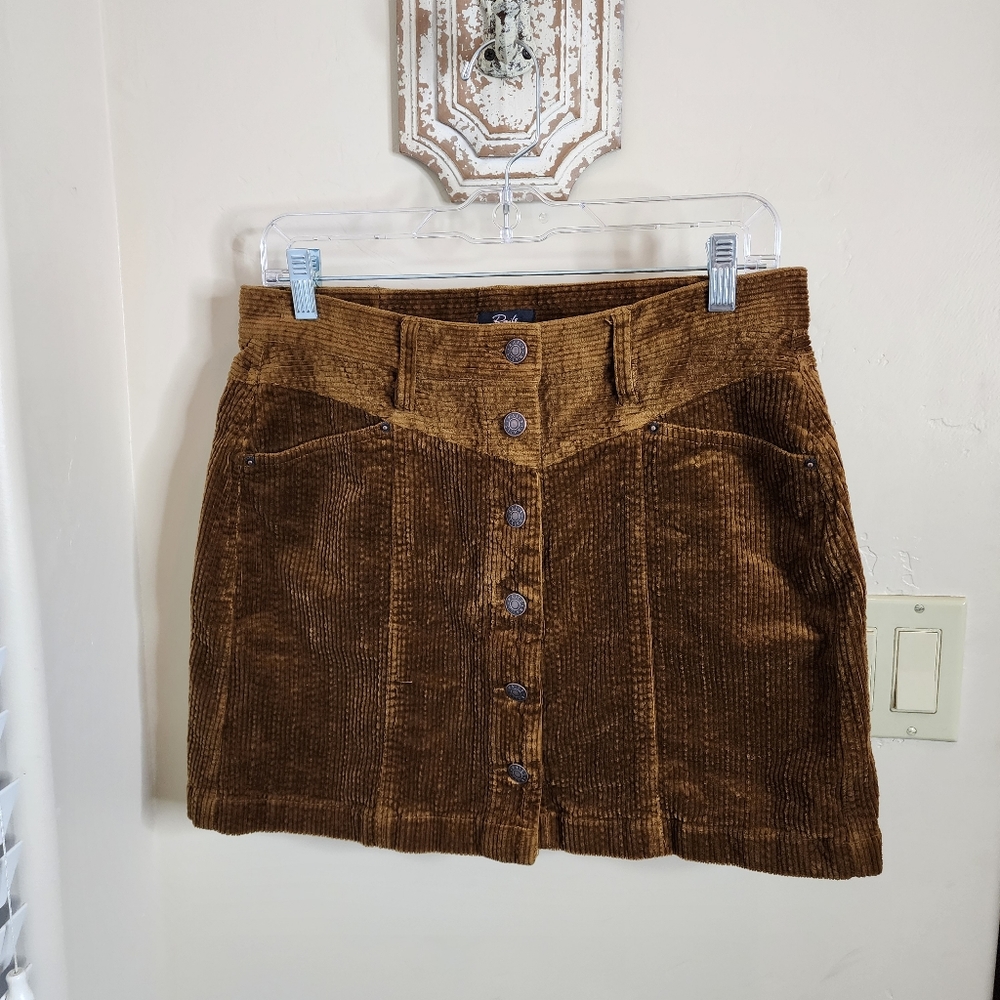 Rails Canyon Skirt | High Waist Corduroy | Ground Cinnamon | Size 29 - Picture 2 of 10